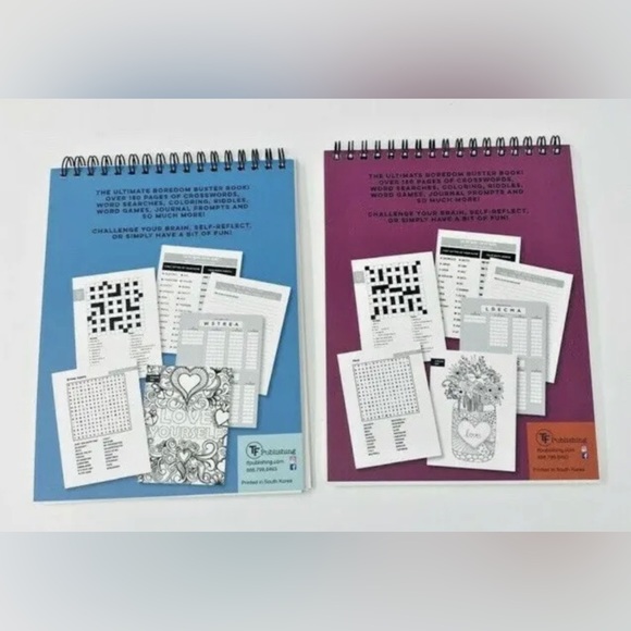 TF Publishing “Just be Happy” Puzzle & Activity Books - Set of 2 - Picture 2 of 4